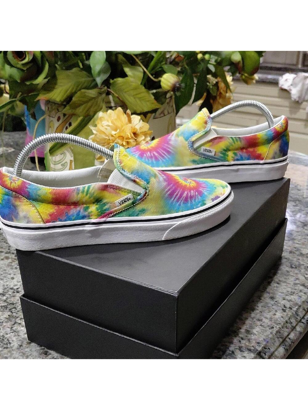 Vans Multicolor Tie-Dye Slip-On Shoes